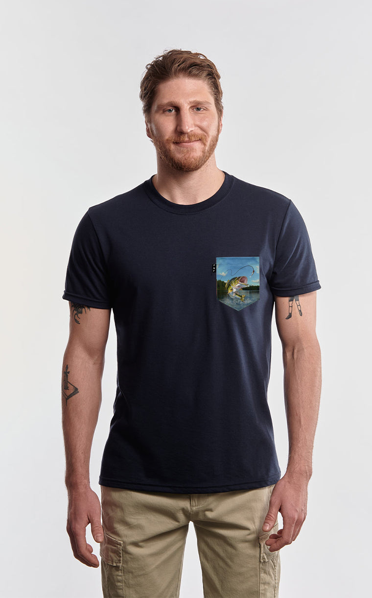 T-shirt à poche pour homme avec poche Canne Nagano ^