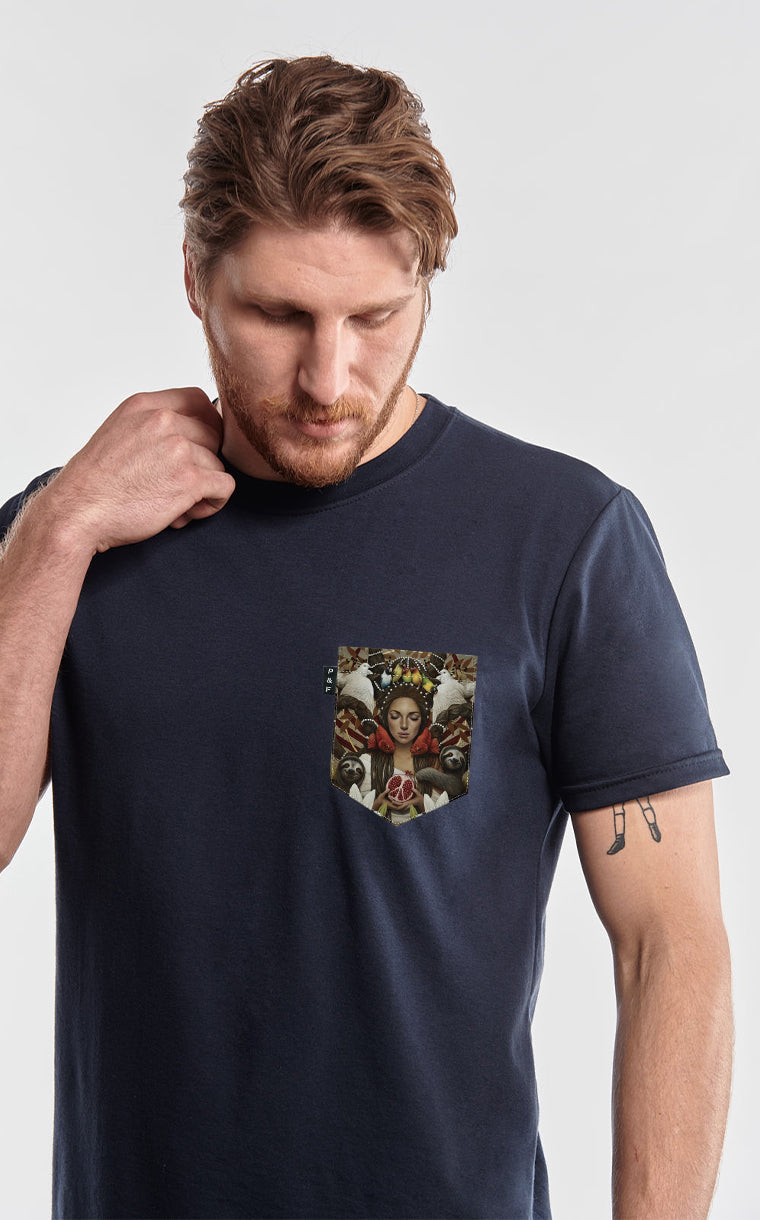 T-shirt à poche pour homme avec poche Pochegranate ^