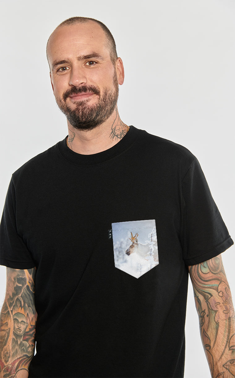 T-shirt à poche pour homme avec poche Roi de la montagne ^