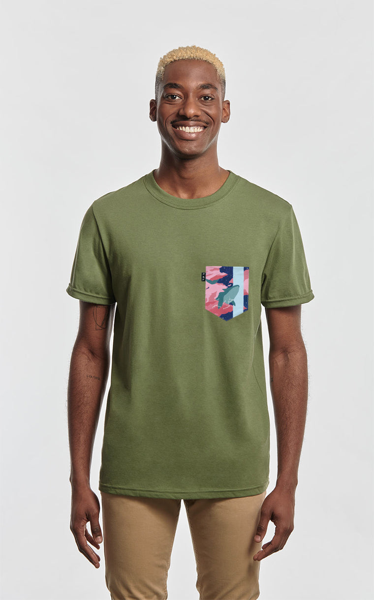 T-shirt à poche La baleine