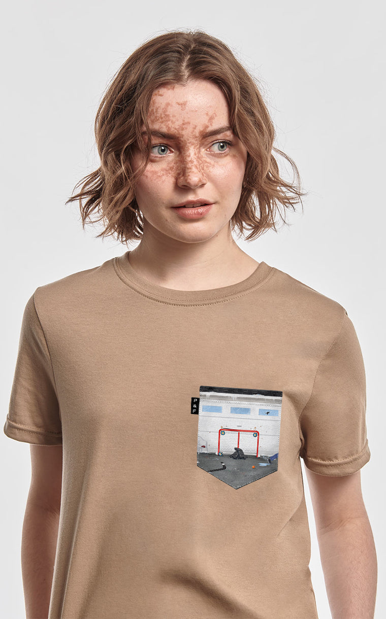 T-shirt coupe Boyfriend à poche Hockey Google