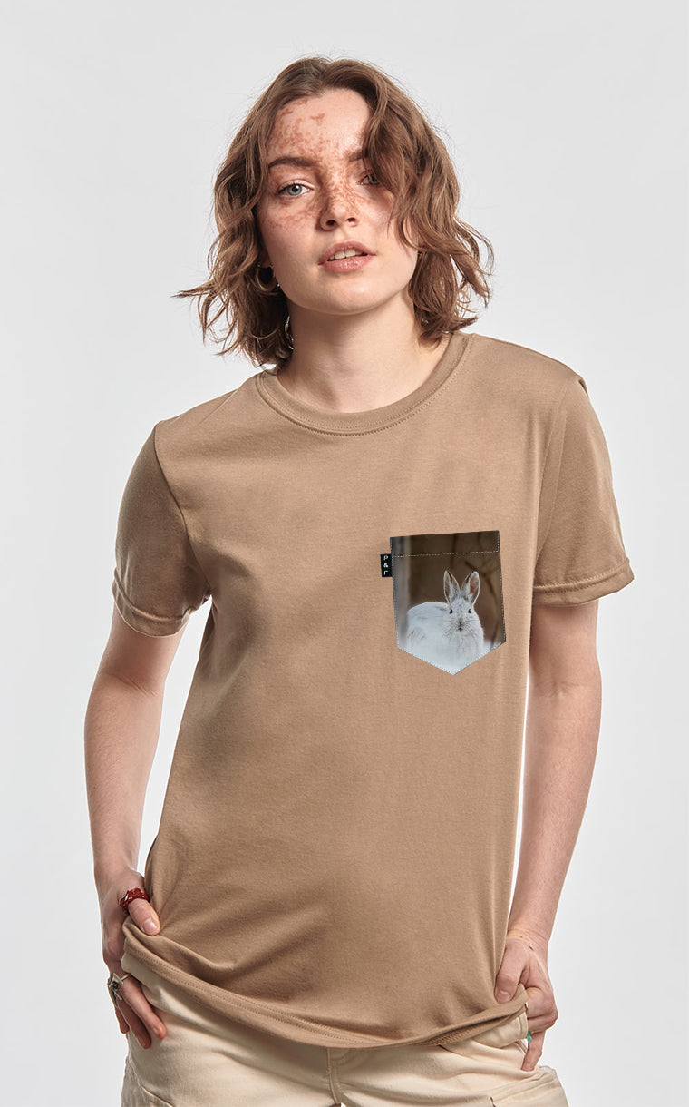 T-shirt coupe Boyfriend à poche Lièvre Gercé