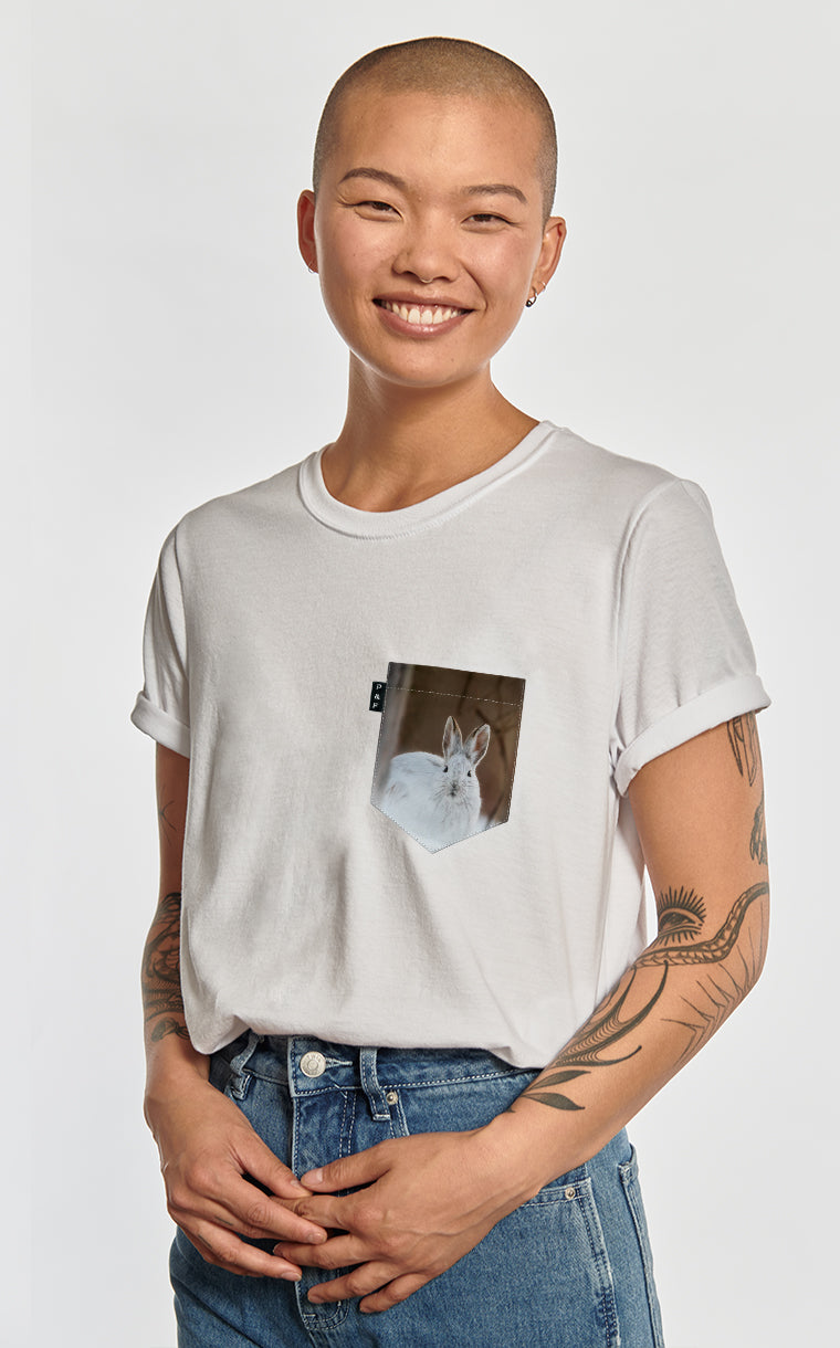 T-shirt coupe Boyfriend à poche Lièvre Gercé