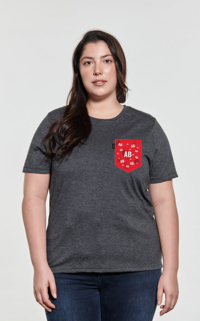 T-shirt coupe Boyfriend à poche pour femme avec poche Hema AB- ^