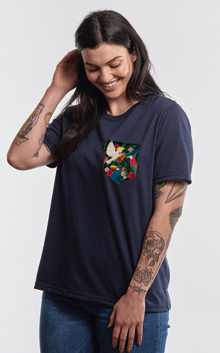T-shirt coupe Boyfriend à poche King Toucan-Khamon