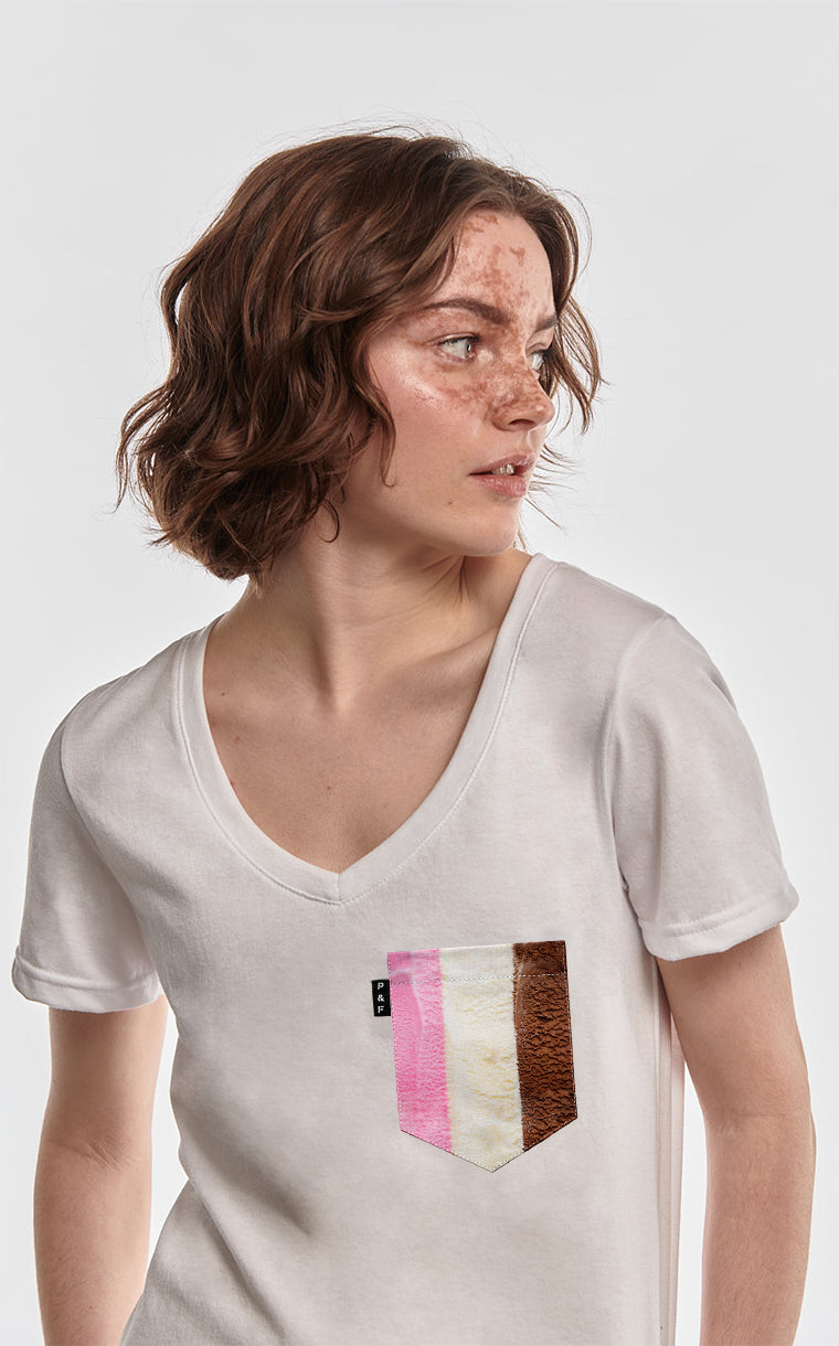 Col en V semi-ajusté à poche Napolitan Dynamite