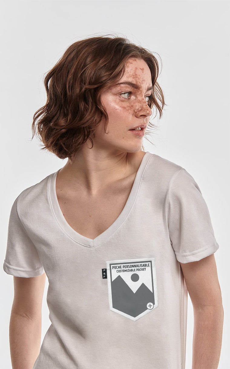 Col en V semi-ajusté à poche personnalisable