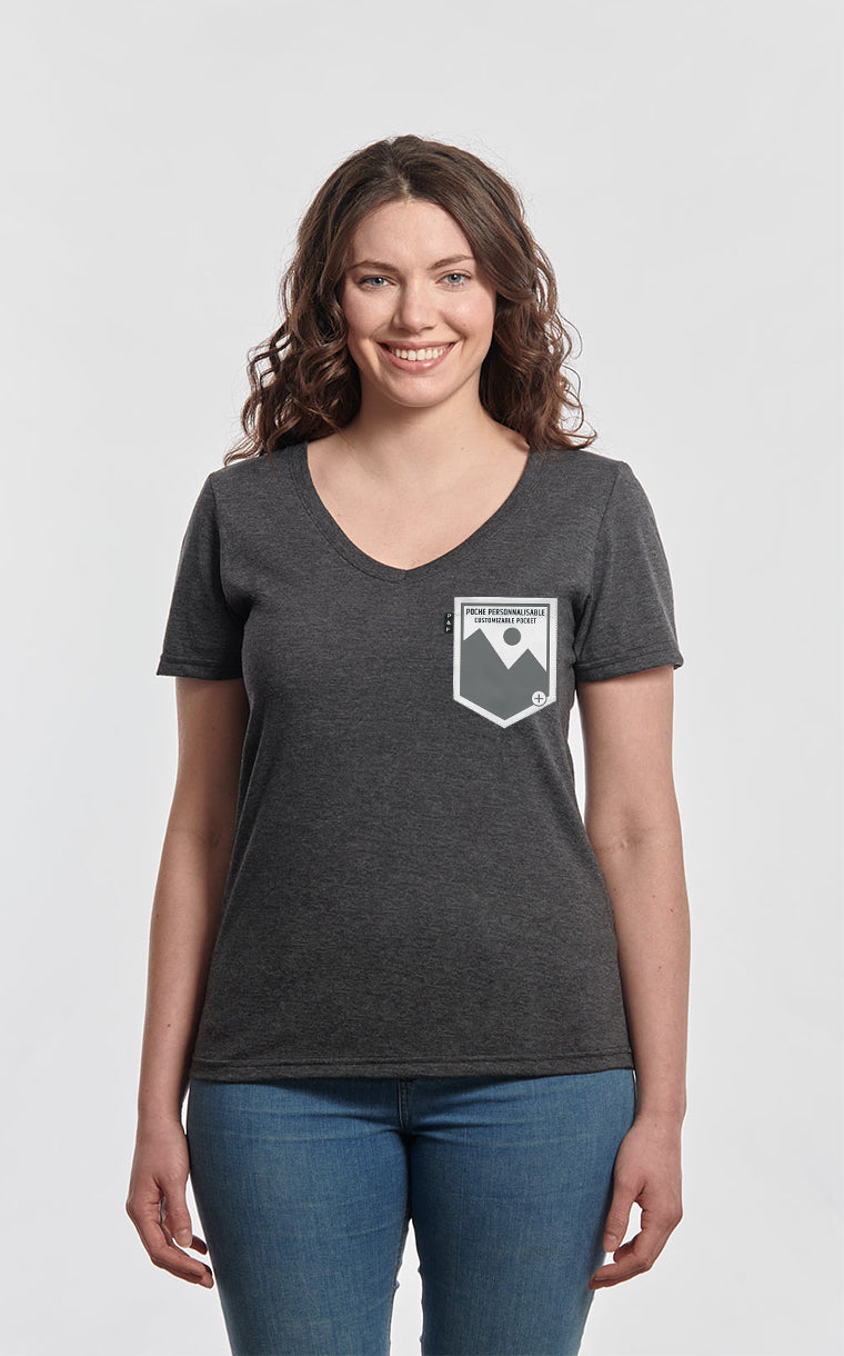 Col en V semi-ajusté à poche personnalisable