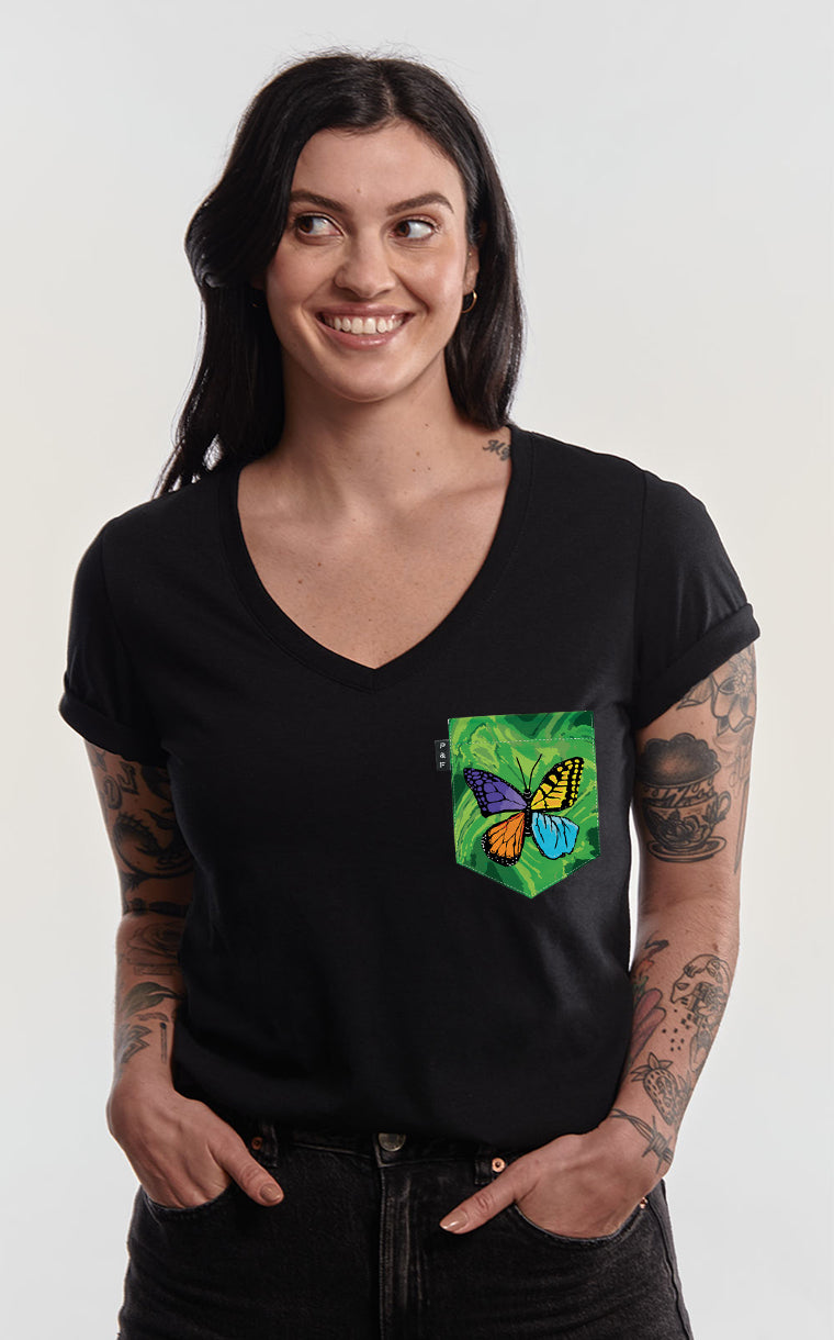 Col en V semi-ajusté à poche À chacun sa couleur - Semaine de la déficience intellectuelle