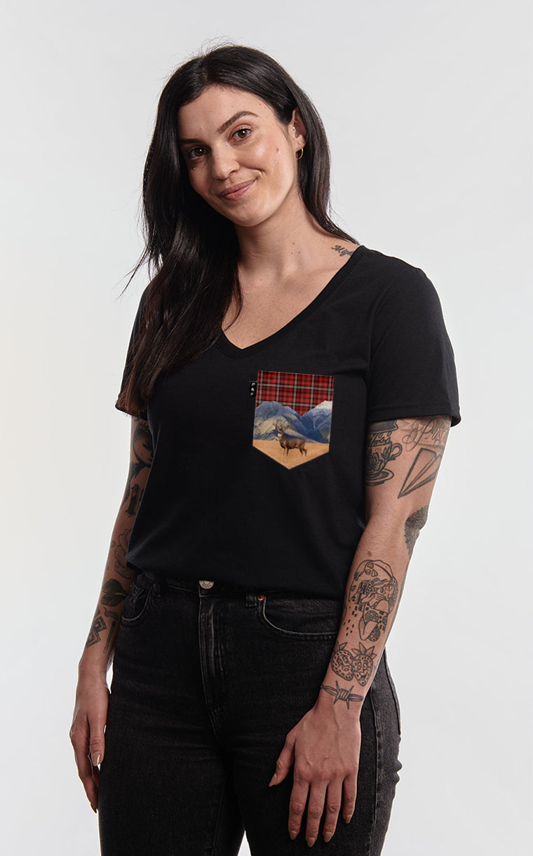 Col en V semi-ajusté à poche pour femme avec poche Jean Cerf ^