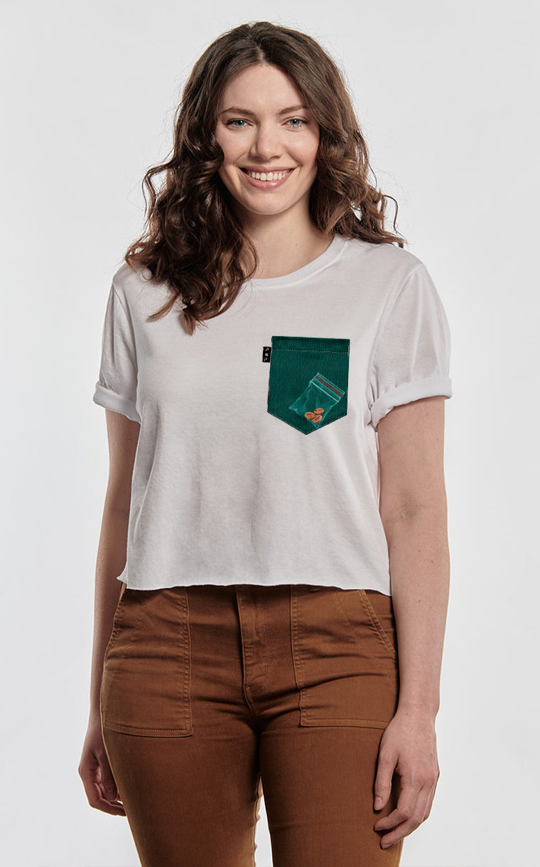 T-shirt « crop top » à poche Bon cup bad cup