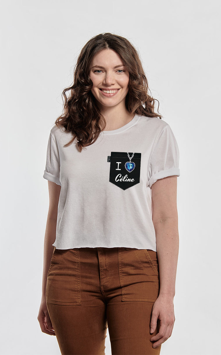 T-shirt « crop top » à poche Take a kayak