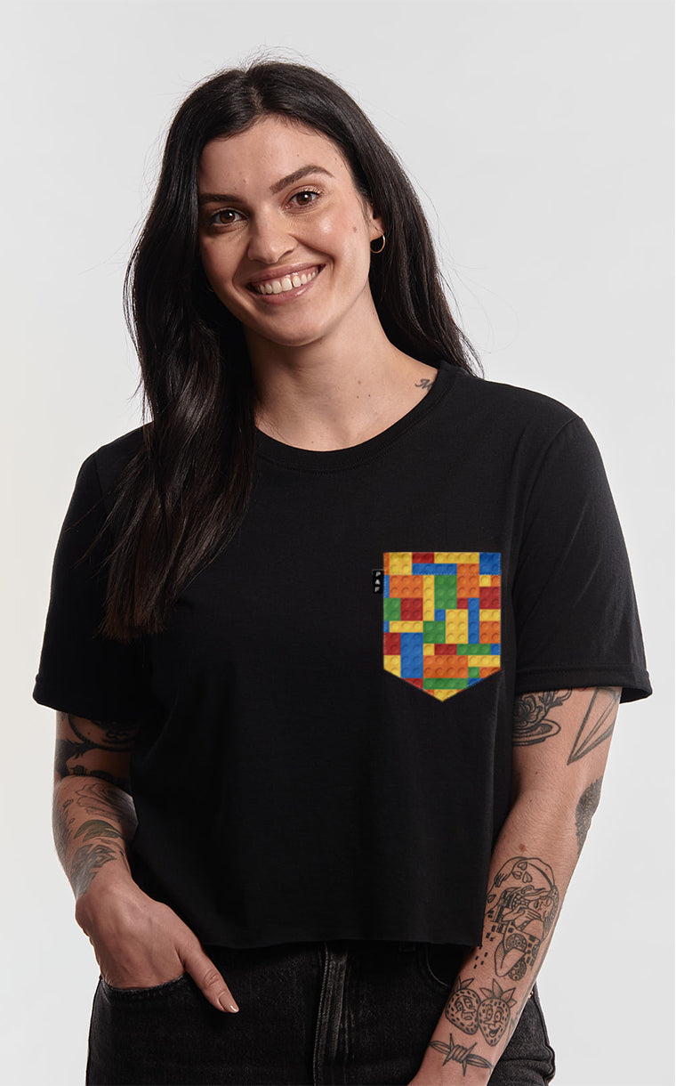 T-shirt « crop top » à poche Claude Lego