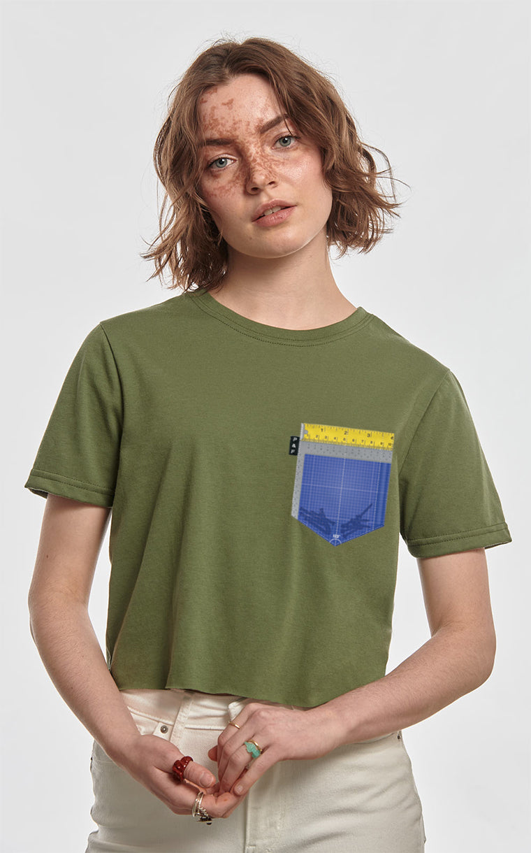 T-shirt « crop top » à poche 4 pouces fort