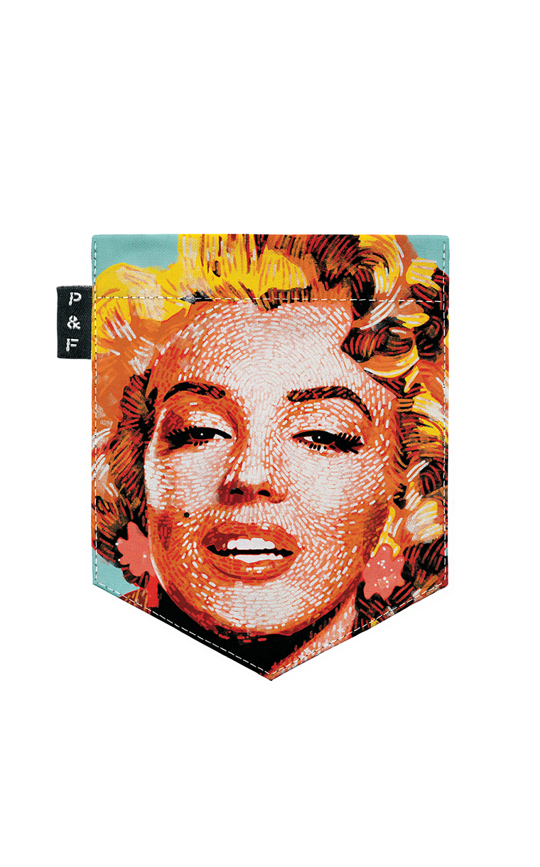 Col en V semi-ajusté à poche Tout le monde aime Marilyn