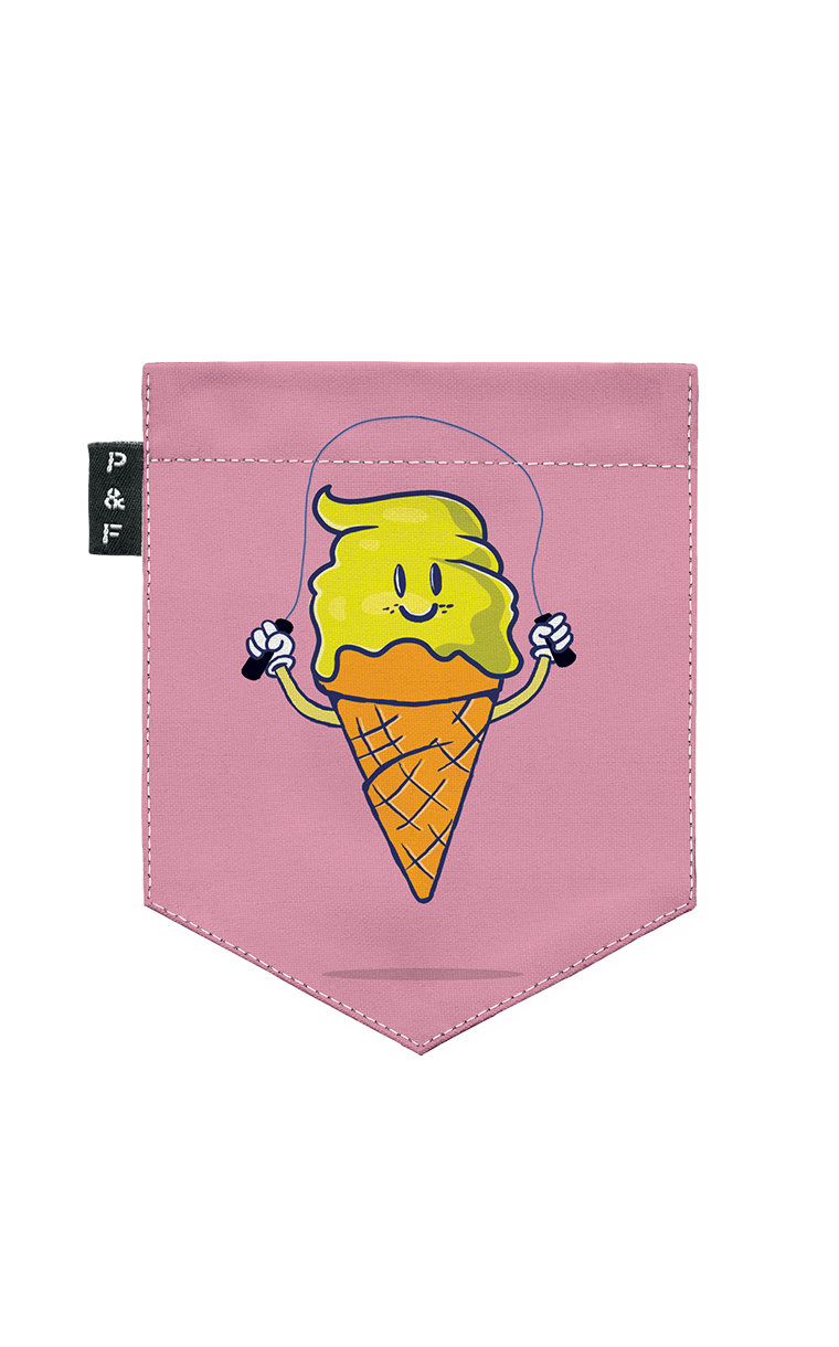 Boyfriend Fit Pocket T-Shirt Ice Cream, Sweet Lemonade