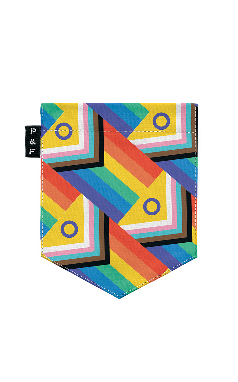 T-shirt « crop top » à poche Porte l'arc-en-ciel