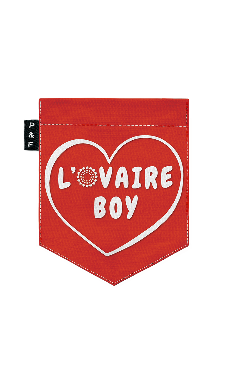 Boyfriend fit t-shirt with pocket L'ovaire boy red