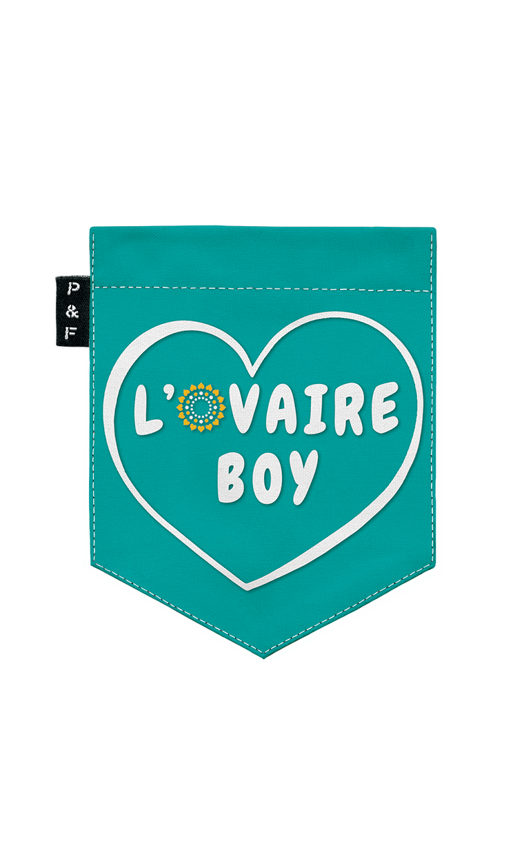 Boyfriend fit t-shirt with pocket L'ovaire boy turquoise
