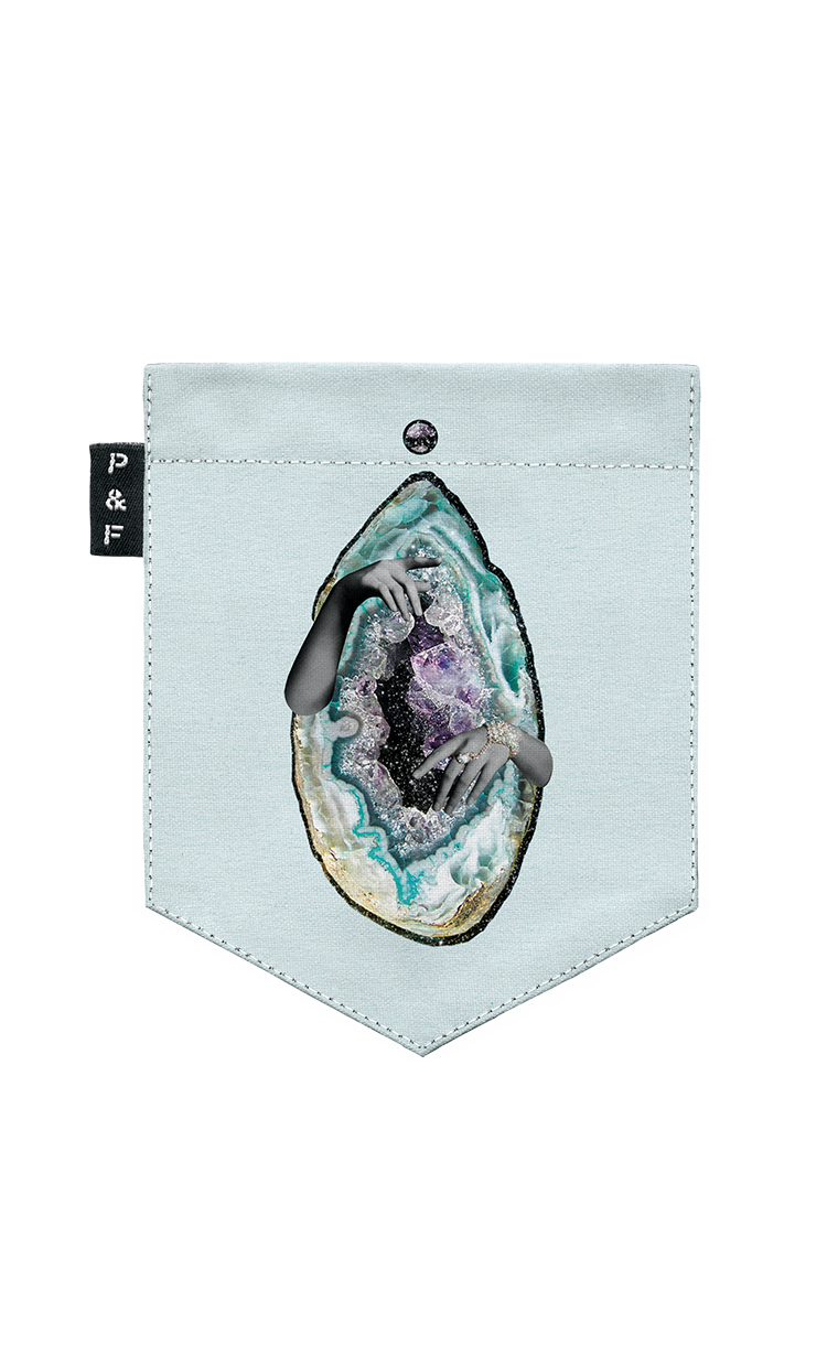 T-shirt coupe Boyfriend à poche Agate the power