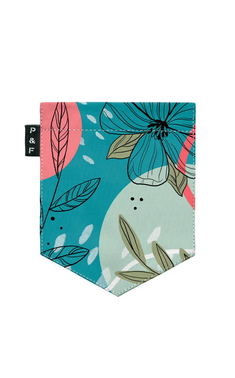 T-shirt coupe Boyfriend à poche Jonquilles et bowling