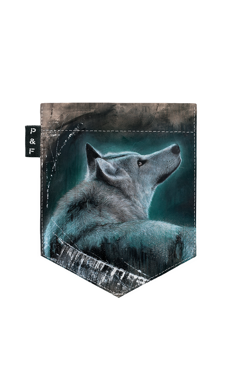 Col en V semi-ajusté à poche Le village s'endort