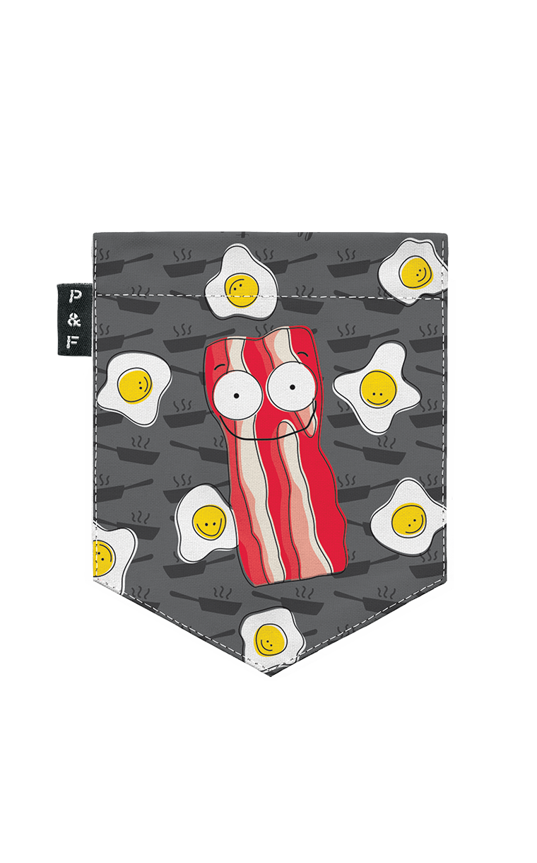 T-shirt coupe Boyfriend à poche M. Bacon