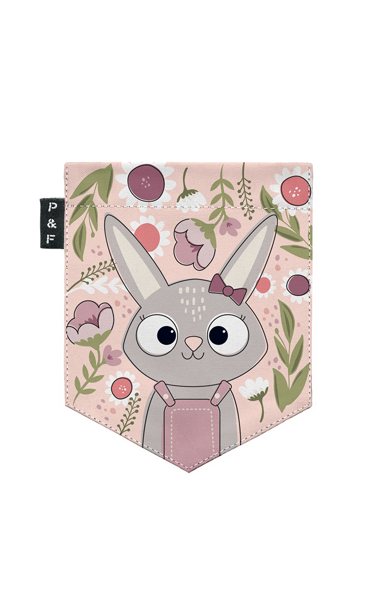 T-shirt « crop top » à poche Lapine Marguerite