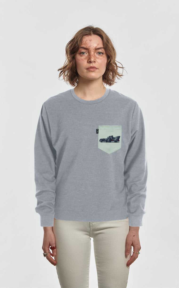 Crewneck Qc à poche Chauffe-souris