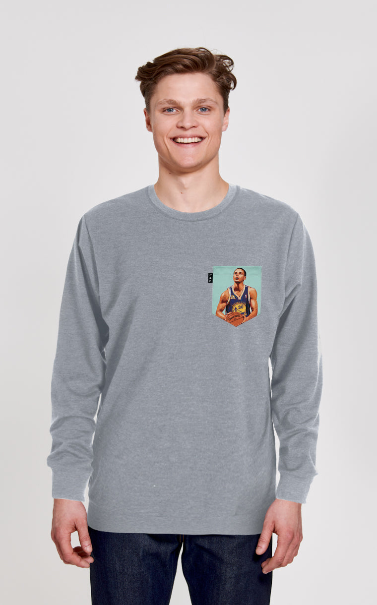 Crewneck Qc with pocket Chef curry