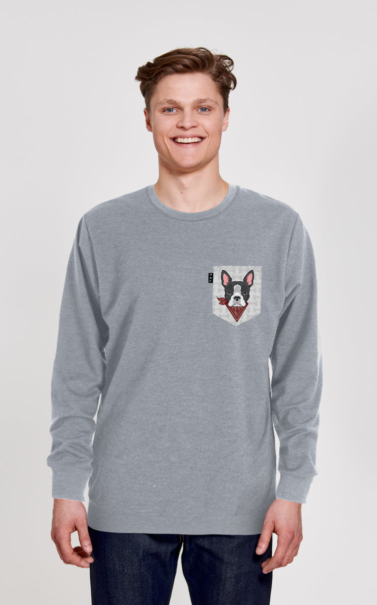 Crewneck Qc à poche Chienne à Jacques