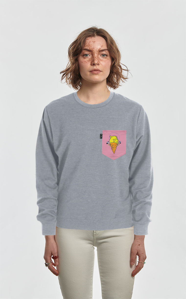 Crewneck Qc à poche Crème glacée, limonade sucrée