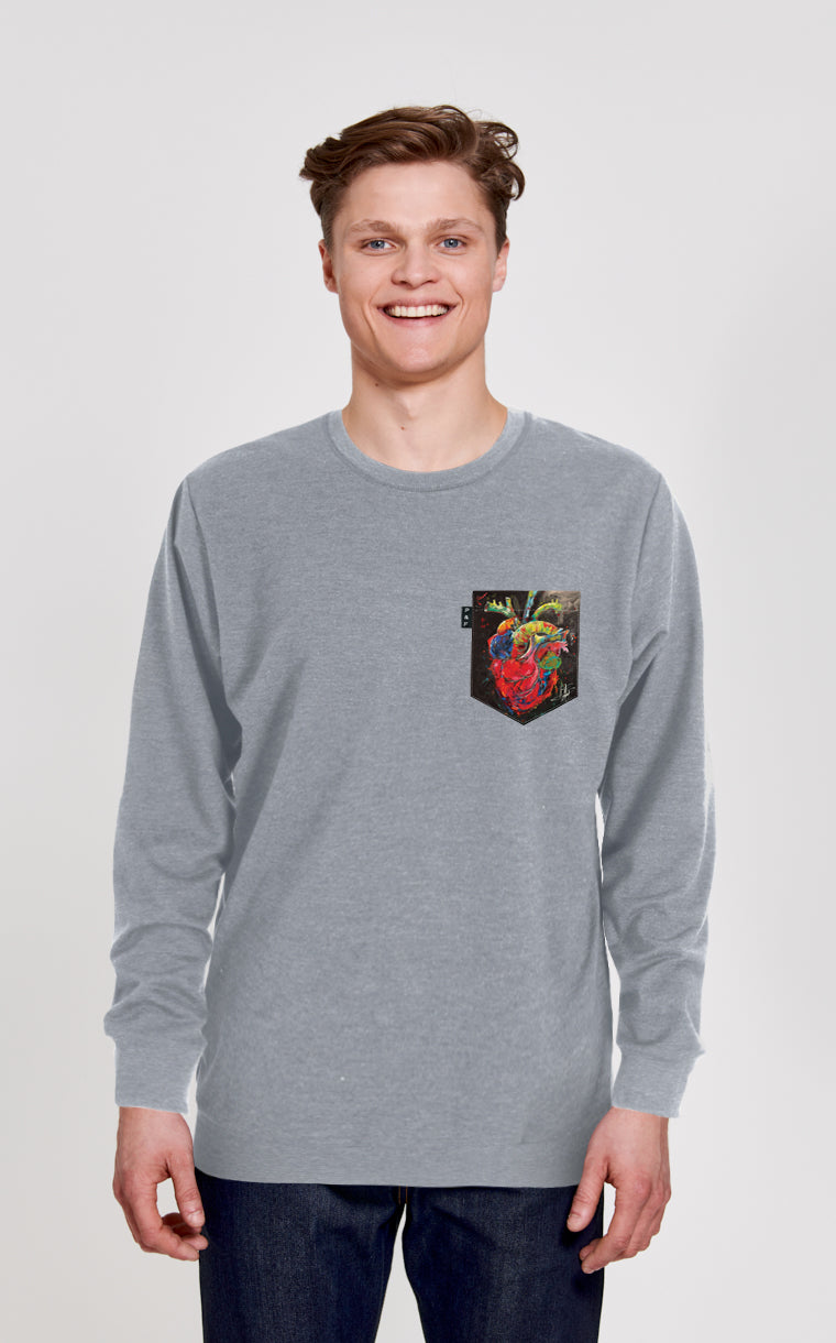 Crewneck Qc à poche Fondation en coeur 2025