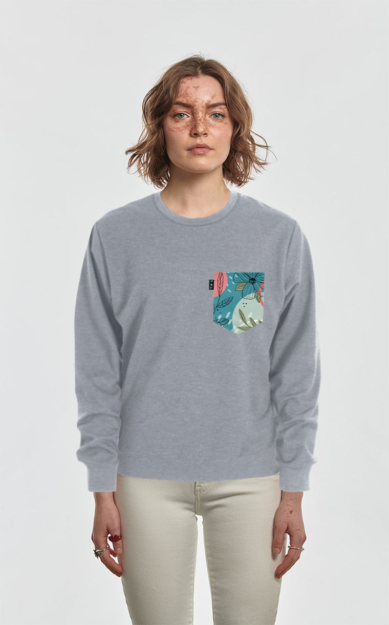 Crewneck Qc à poche Jonquilles et bowling