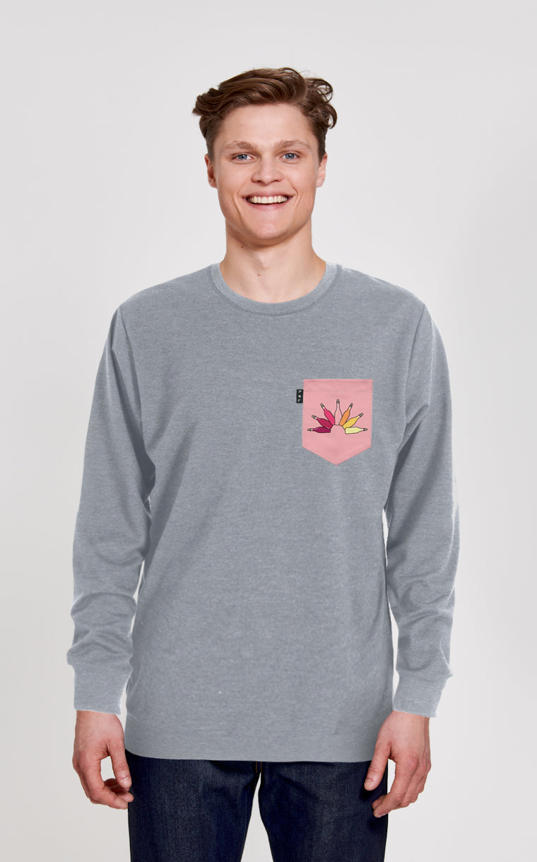 Crewneck Qc with pocket The rosé sprinkler