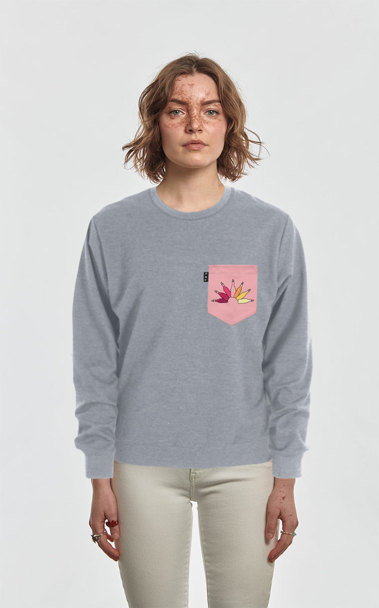 Crewneck Qc with pocket The rosé sprinkler