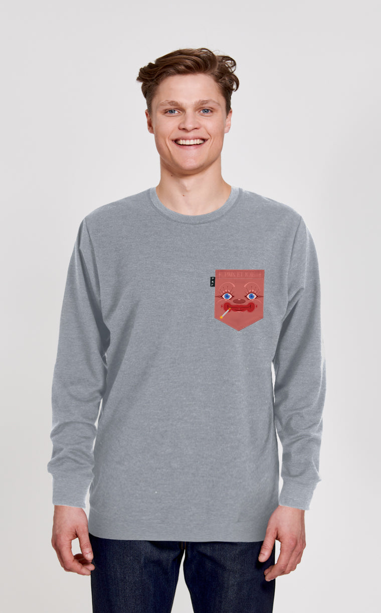 Crewneck Qc à poche Paix et joie