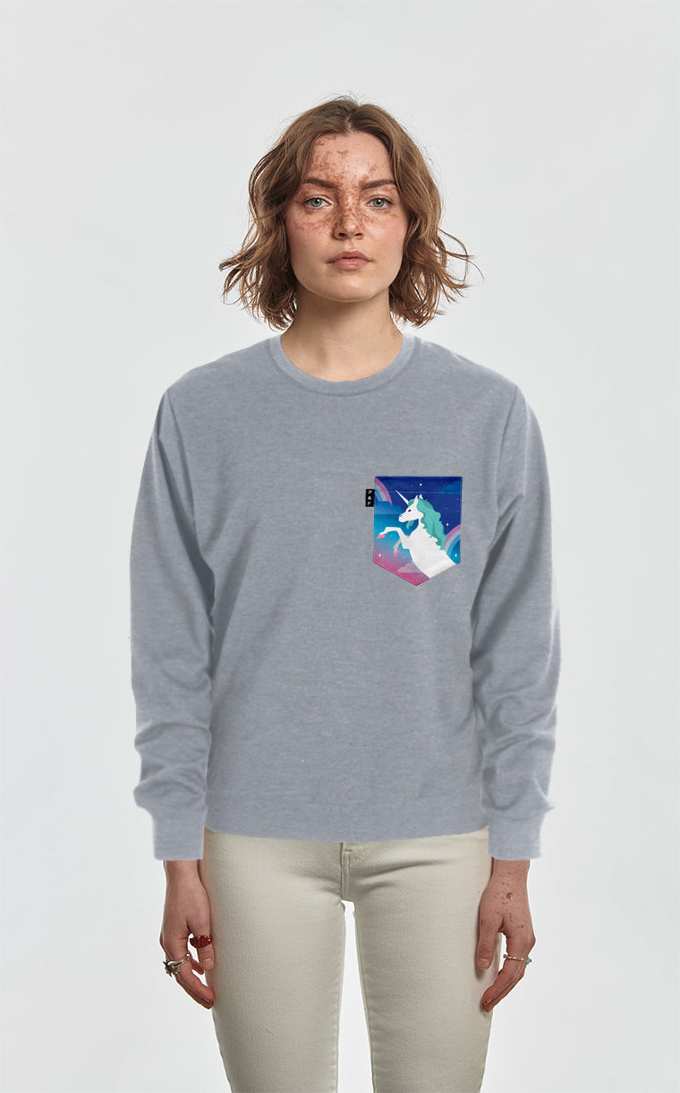 Crewneck Qc à poche Paul-Arcand Ciel