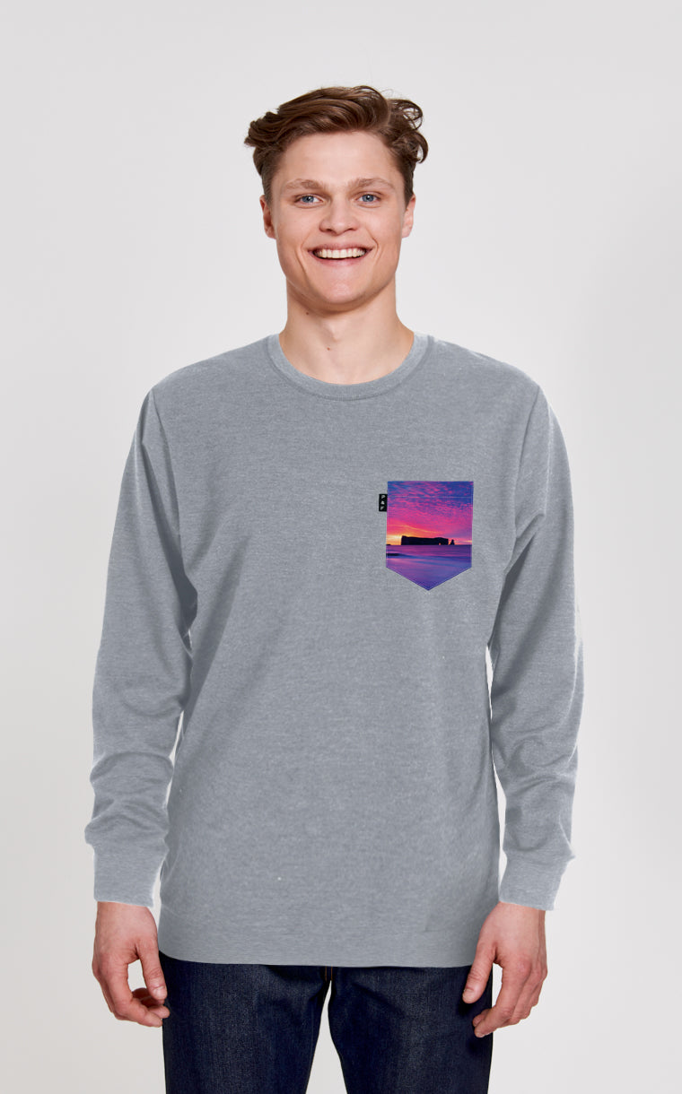 Crewneck Qc à poche Pierre Trouée