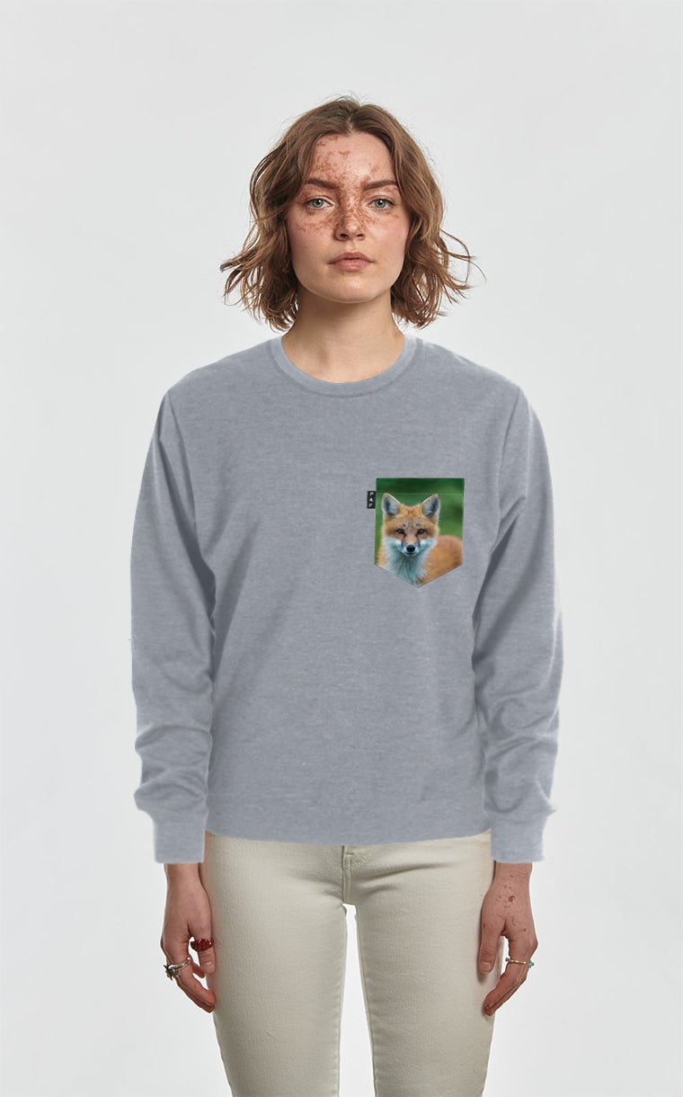 Crewneck Qc with pocket Rouzé like a fox