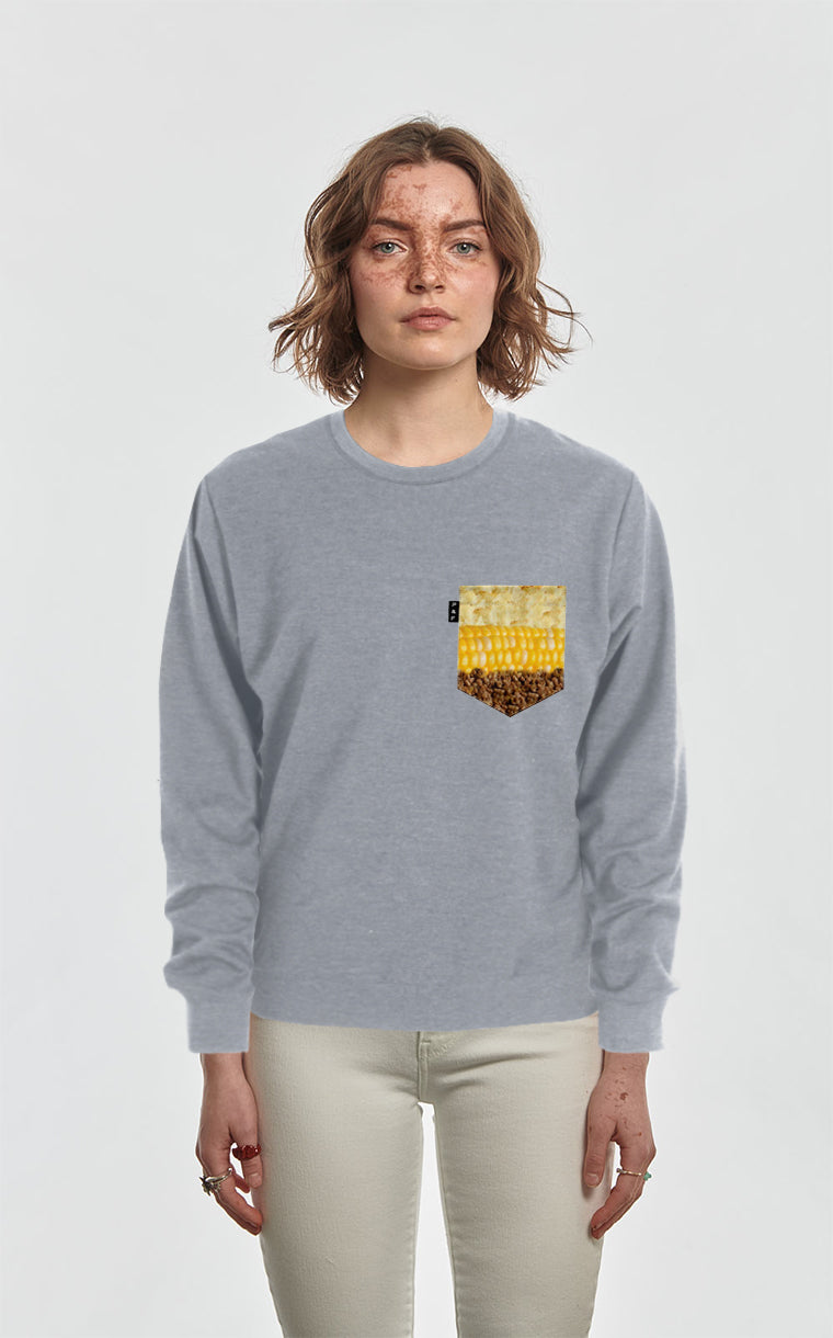 Crewneck Qc à poche Steak Blé d'Inde patate