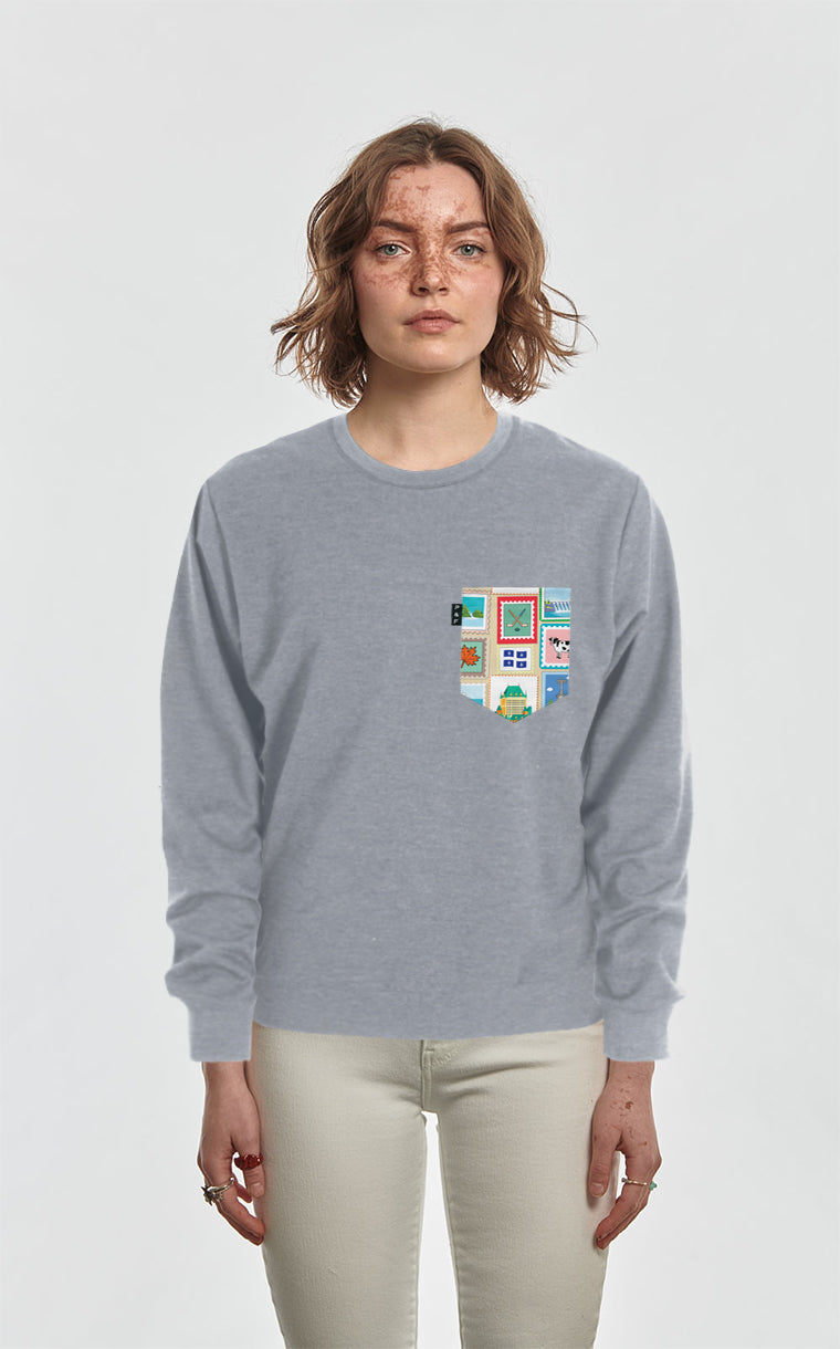 Crewneck Qc à poche Timbres