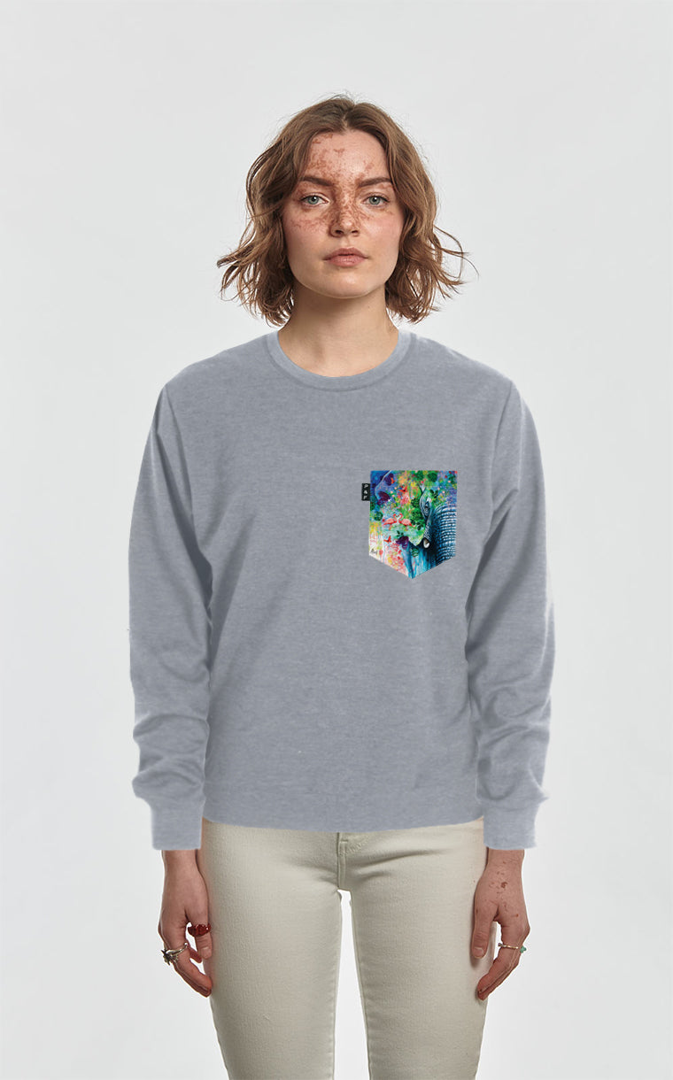 Crewneck Qc à poche Trompe l'oeil