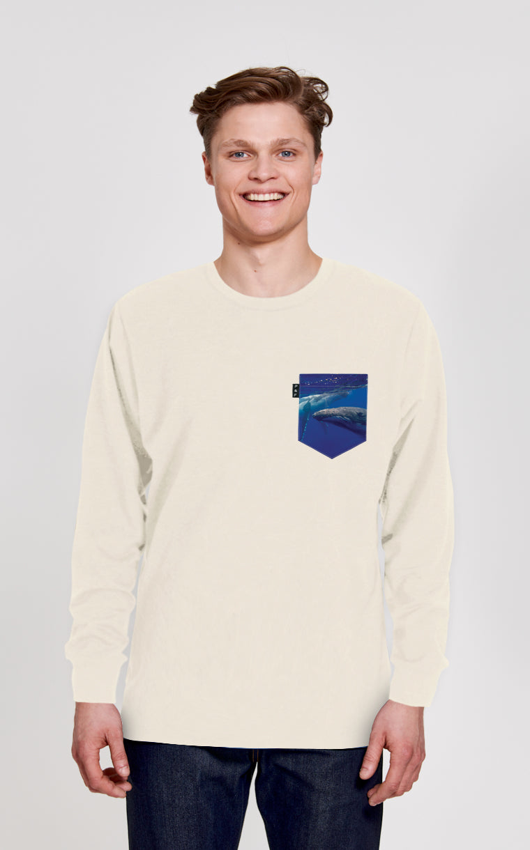 Crewneck Qc à poche Baleine