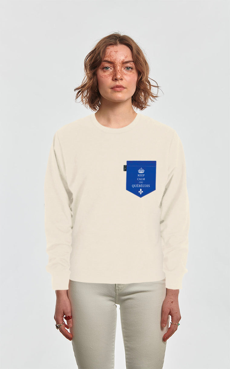 Crewneck Qc à poche Chu Québécois