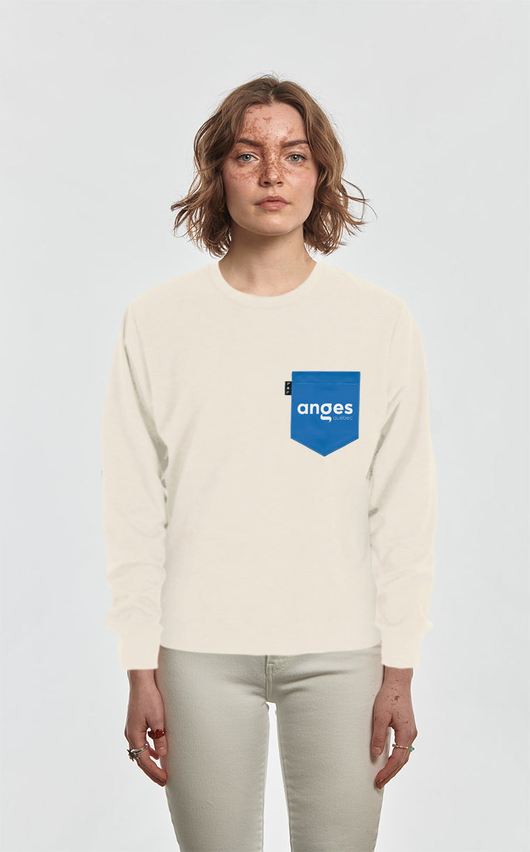 Crewneck Qc à poche Anges Québec