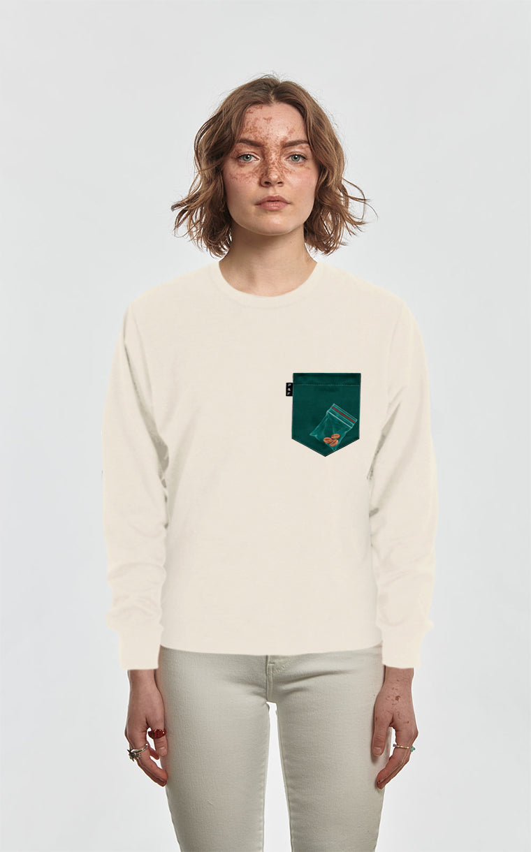 Crewneck Qc à poche Bon cup bad cup