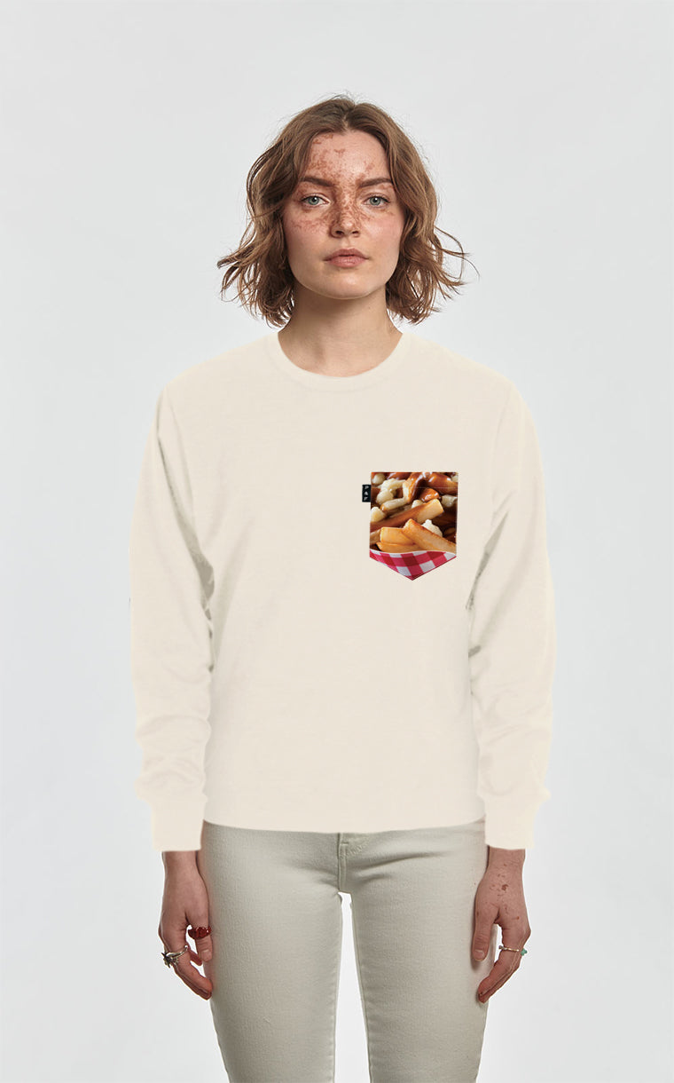 Crewneck Qc with pocket Fries gratin sauce