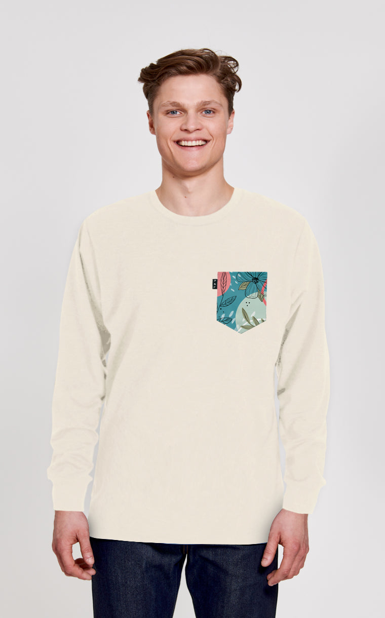 Crewneck Qc à poche Jonquilles et bowling