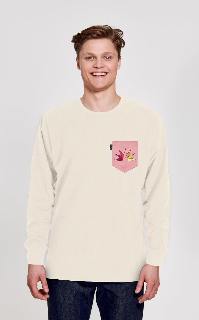 Crewneck Qc with pocket The rosé sprinkler